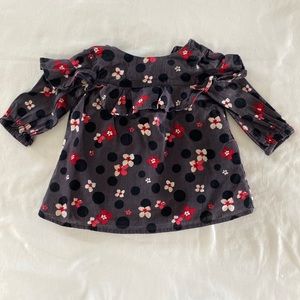 Baby gap dress grey, black and red